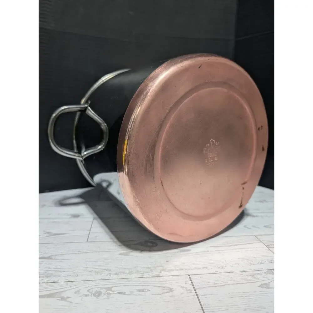 VTG Revere Ware 1801 Copper Clad 8 Quart Stock Pot w/Lid Clinton, ILL USA 98